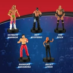 WWE Wrestler Stampers 5pk The Rock Mysterio Becky Lynch Ultimate Warrior PMI International