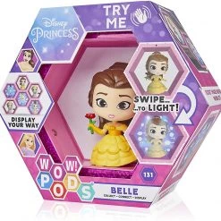 Action Figures WOW Pods Disney Princess Bella Swipe To Light Connect Beauty Beast Figure Collectible
