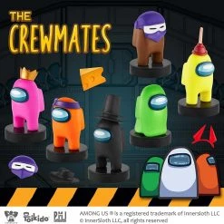 Among Us Crewmates Stampers 8pk Lime Ghost Brown Fortegreen Assorted Figure Box PMI International