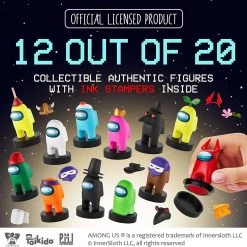 Among Us Crewmates Stampers 8pk Lime Ghost Brown Fortegreen Assorted Figure Box PMI International