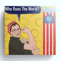 Ruth Bader Ginsberg RBG Jigsaw Puzzle 500pcs Women In Power Illustration Design All Ages Mighty Mojo Puzzles