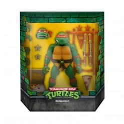 Action Figures Teenage Mutant Ninja Turtles Ultimates Michelangelo Wave 3 TMNT Figure Nunchucks Super7