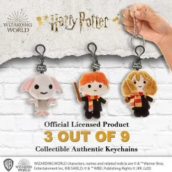 Harry Potter Plush Keychain 3pk Hermione Weasley Dobby Zipper Pull Set PMI International