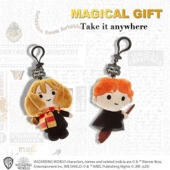 Harry Potter Plush Keychain 3pk Hermione Weasley Dobby Zipper Pull Set PMI International