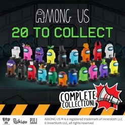 Among Us Crewmates Stampers 5pk Purple Impostor Cyan Red Blue Game Figure Set PMI International Action Figures