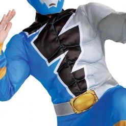 Costumes Power Rangers Dino Fury Blue Ranger Boys Size M 7/8 Muscle Classic Costume Disguise