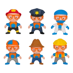 UCC Action Figures Blippi Squishy Figure 6-Pack Series 1 Random Bundle
