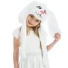 5 O'Reet White Bunny Plush Headpiece Kids Dress-Up Play Accessory Hat Animal