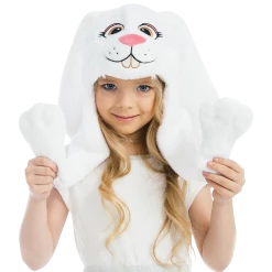 5 O'Reet White Bunny Plush Headpiece Kids Dress-Up Play Accessory Hat Animal 11 5 O'Reet White Bunny Plush Headpiece Kids Dress-Up Play Accessory Hat Animal