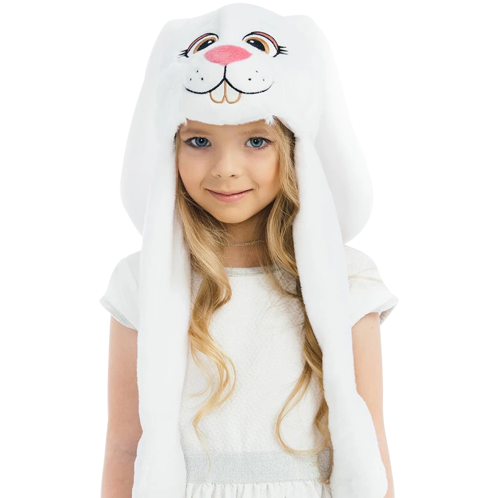5 O'Reet White Bunny Plush Headpiece Kids Dress-Up Play Accessory Hat Animal 4 5 O'Reet White Bunny Plush Headpiece Kids Dress-Up Play Accessory Hat Animal