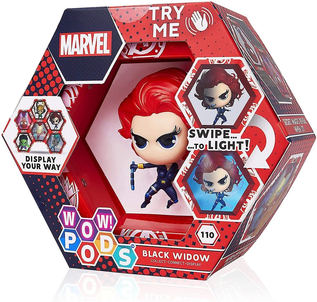 WOW Pods Marvel Avengers Black Widow Swipe Light-Up Connect Figure Collectible 3 WOW Pods Marvel Avengers Black Widow Swipe Light-Up Connect Figure Collectible