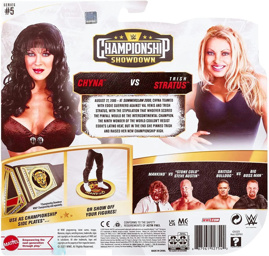 WWE Chyna Vs Trish Stratus Championship Showdown Side Plate Wrestling Figures Mattel Action Figures 9 WWE Chyna Vs Trish Stratus Championship Showdown Side Plate Wrestling Figures Mattel Action Figures