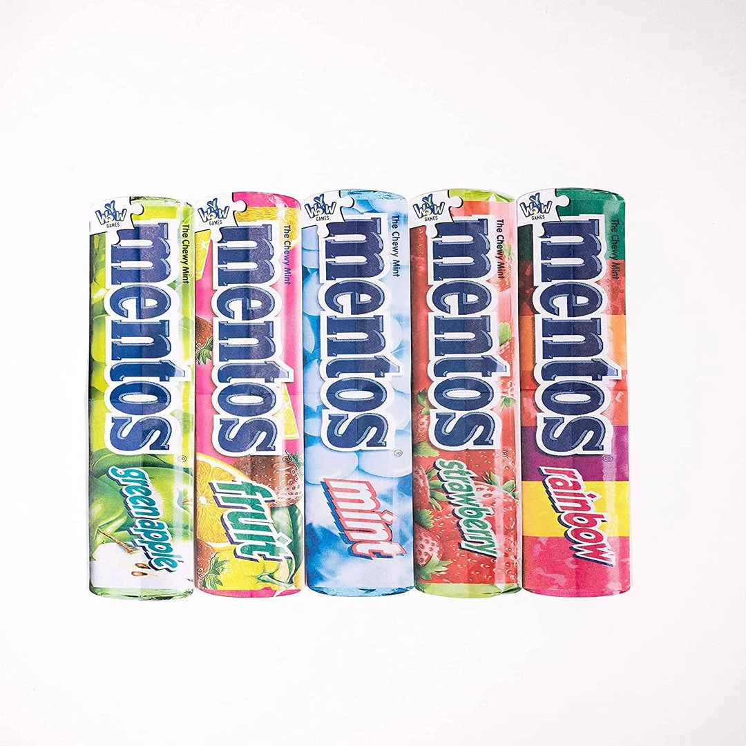 Mentos Mini Jigsaw Puzzle 5-pack 3"x10" Colorful Candy Bundle Set YWOW 7 Mentos Mini Jigsaw Puzzle 5-pack 3"x10" Colorful Candy Bundle Set YWOW