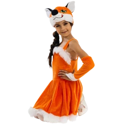 5 O'Reet Foxy Fox Dress Plush Girls Costume Carnival Dress-Up Play - X-Small Costumes