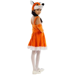 5 O'Reet Foxy Fox Dress Plush Girls Costume Carnival Dress-Up Play - X-Small Costumes