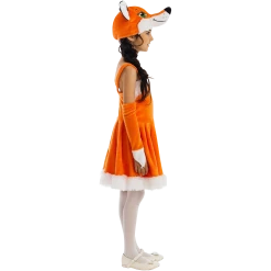 5 O'Reet Foxy Fox Dress Plush Girls Costume Carnival Dress-Up Play - X-Small Costumes