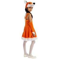 5 O'Reet Foxy Fox Dress Plush Girls Costume Carnival Dress-Up Play - X-Small Costumes