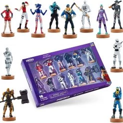 Action Figures Fortnite Popular Character Stampers 12pk Deluxe Box Cake Toppers Toy Battle Figures PMI International