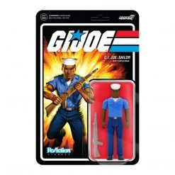 Action Figures G.I. Joe Sailor Blueshirt Clean-Shaven African American Navy Serviceman Figure Super7