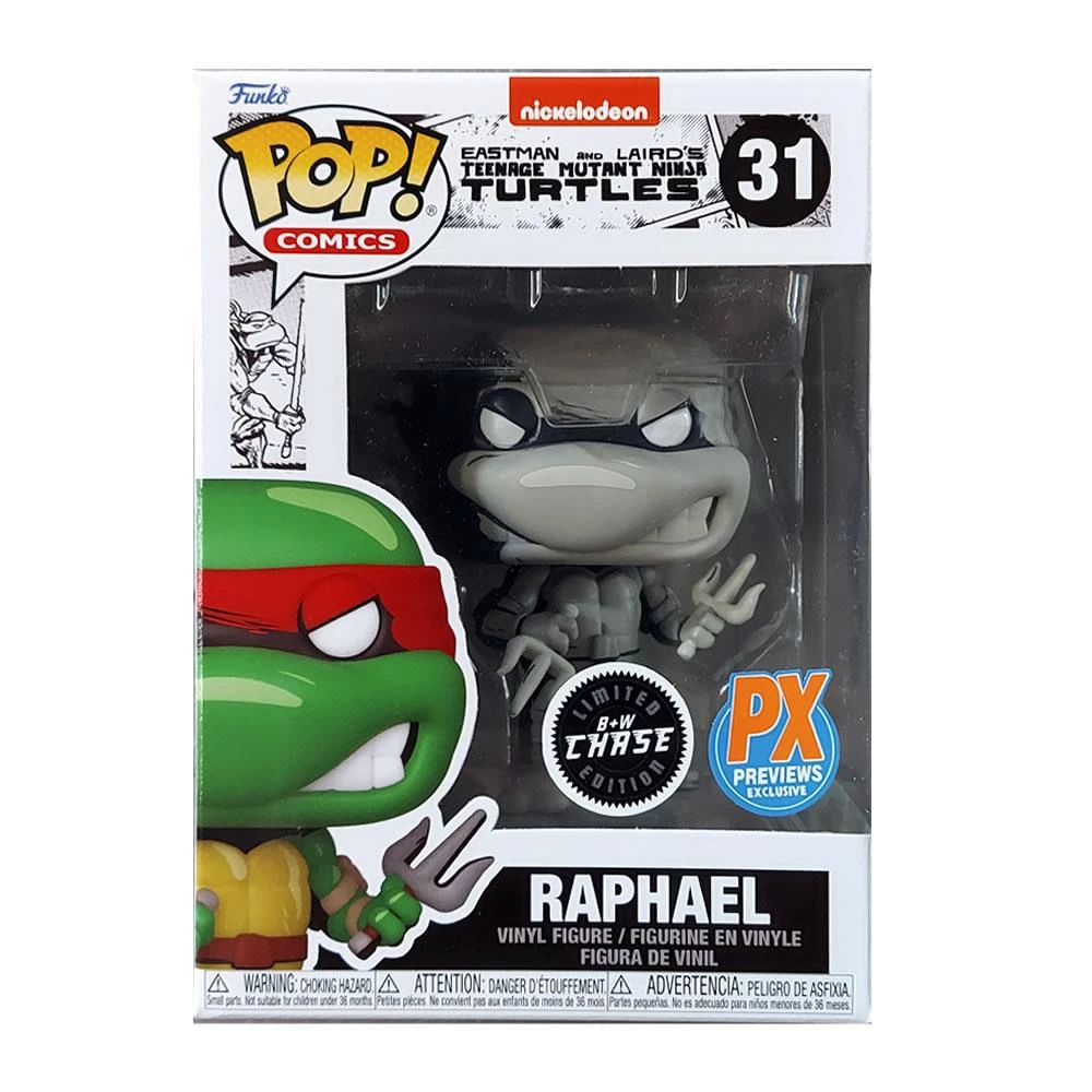 Funko Comics Raphael Teenage Mutant Ninja Turtles Chase Black White Limited Edition Figure 4 Funko Comics Raphael Teenage Mutant Ninja Turtles Chase Black White Limited Edition Figure