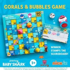 Action Figures Baby Shark Game Board Set Tic-Tac-Toe Chutes & Ladders Stampers Figures Kids Playset PMI International 12 Action Figures Baby Shark Game Board Set Tic-Tac-Toe Chutes & Ladders Stampers Figures Kids Playset PMI International