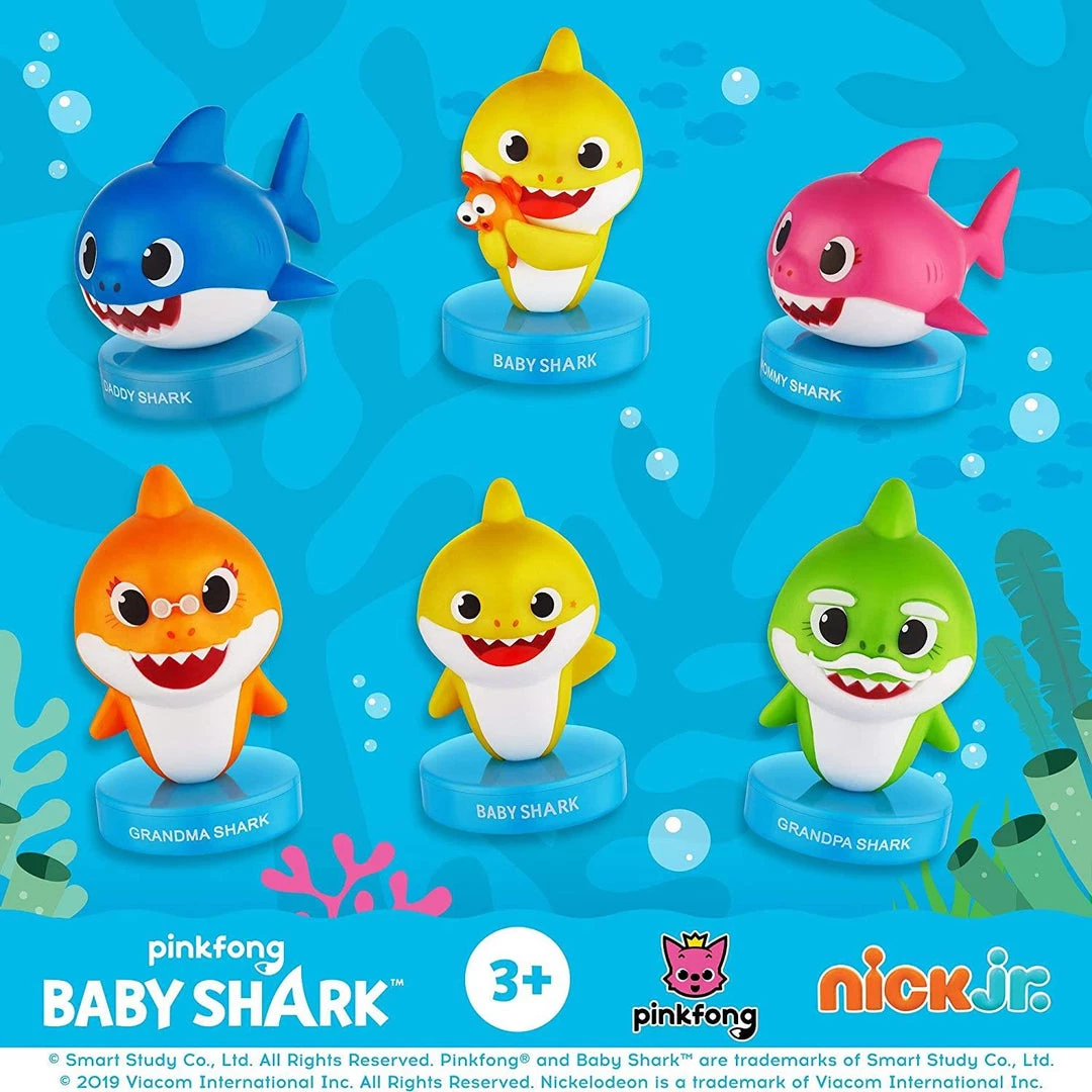 Action Figures Baby Shark Game Board Set Tic-Tac-Toe Chutes & Ladders Stampers Figures Kids Playset PMI International 5 Action Figures Baby Shark Game Board Set Tic-Tac-Toe Chutes & Ladders Stampers Figures Kids Playset PMI International