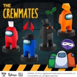 Among Us Crewmates Stampers 8pk Cyan Blue Green Black Assorted Figure Box PMI International Action Figures