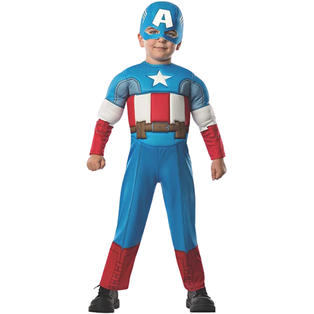 Rubie's Marvel Superhero Captain America Muscle Toddler Licensed Costume Entire - Small (2/4) Costumes 3 Rubie's Marvel Superhero Captain America Muscle Toddler Licensed Costume Entire - Small (2/4) Costumes