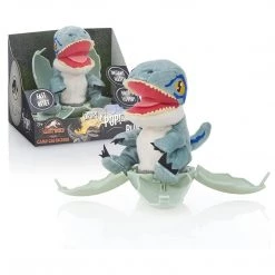 Jurassic World Drop N Pop Blue Velociraptor Dinosaur Pop-up Egg Plush Toy WOW! Stuff Plush Toys