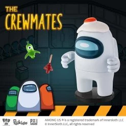 Among Us White Crewmate Ink Stamper Egg Plunger Hat 5" Figure Party Favor PMI International 15 Among Us White Crewmate Ink Stamper Egg Plunger Hat 5