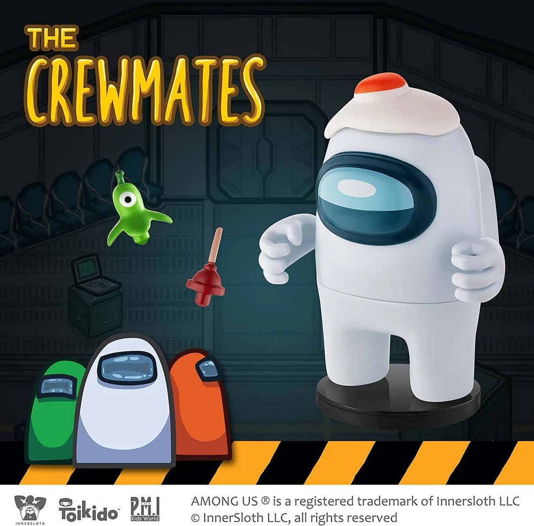 Among Us White Crewmate Ink Stamper Egg Plunger Hat 5" Figure Party Favor PMI International 8 Among Us White Crewmate Ink Stamper Egg Plunger Hat 5" Figure Party Favor PMI International