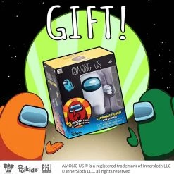 Among Us White Crewmate Ink Stamper Egg Plunger Hat 5" Figure Party Favor PMI International 16 Among Us White Crewmate Ink Stamper Egg Plunger Hat 5