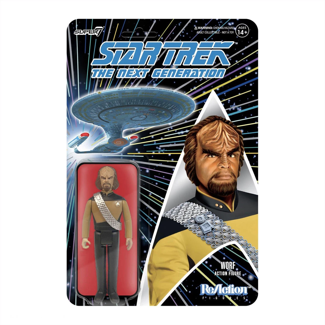 Star Trek The Next Generation Worf Klingon TNG ReAction Figure Super7 3 Star Trek The Next Generation Worf Klingon TNG ReAction Figure Super7
