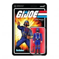 Action Figures G.I. Joe Cobra Trooper Y-Back Pink Infantry Soldier Villian Animated Figure Super7