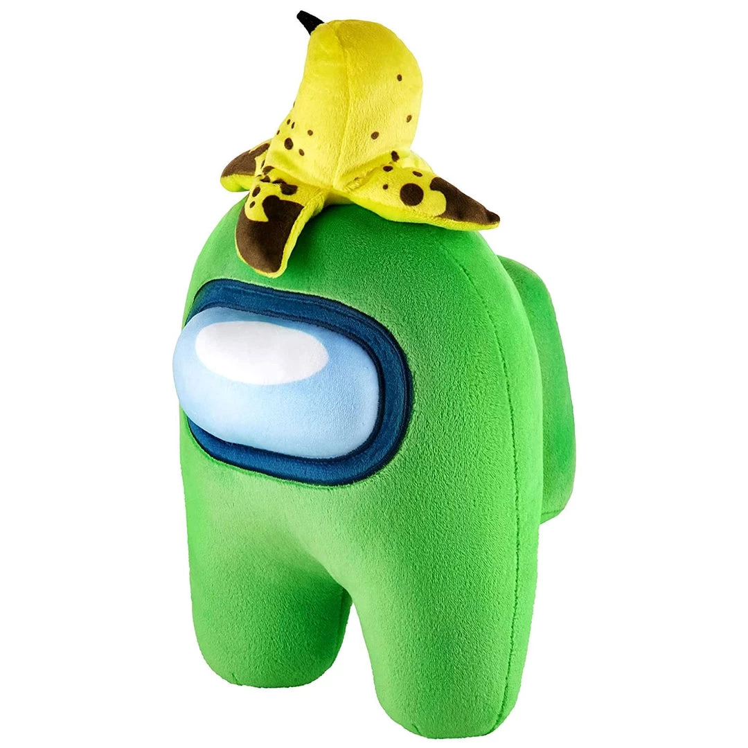 Plush Toys Among Us Lime Green Banana Peeled Hat 12" Plush Crewmate Buddy Toy PMI International 3 Plush Toys Among Us Lime Green Banana Peeled Hat 12" Plush Crewmate Buddy Toy PMI International
