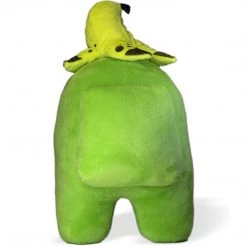 Plush Toys Among Us Lime Green Banana Peeled Hat 12" Plush Crewmate Buddy Toy PMI International