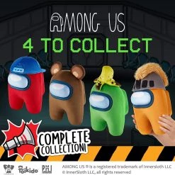 Plush Toys Among Us Lime Green Banana Peeled Hat 12" Plush Crewmate Buddy Toy PMI International 15 Plush Toys Among Us Lime Green Banana Peeled Hat 12