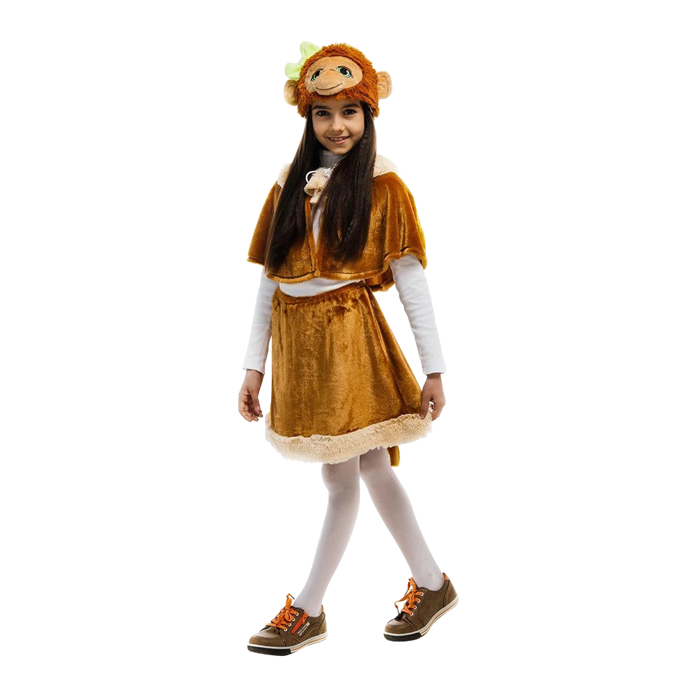 5 O'Reet Monkey Jungle Animal Girls Plush Costume Dress-Up Play Kids - X-Small 5 5 O'Reet Monkey Jungle Animal Girls Plush Costume Dress-Up Play Kids - X-Small