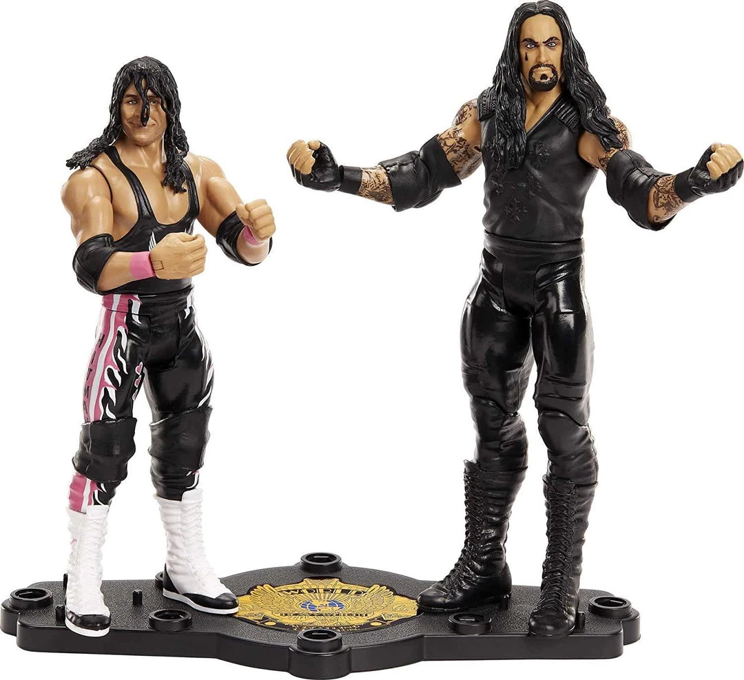 Wrestling WWE Undertaker Vs Bret Hit Man Hart Championship Showdown 90s Wrestlers Mattel 3 Wrestling WWE Undertaker Vs Bret Hit Man Hart Championship Showdown 90s Wrestlers Mattel
