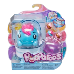 Mattel Pooparoos Blue Monster Figure Pink Hair Surpriseroos Action Figures