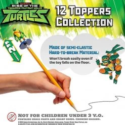 Rise Of Teenage Mutant Ninja Turtles Pencil Toppers 5pk Movie Figure Set PMI International Action Figures