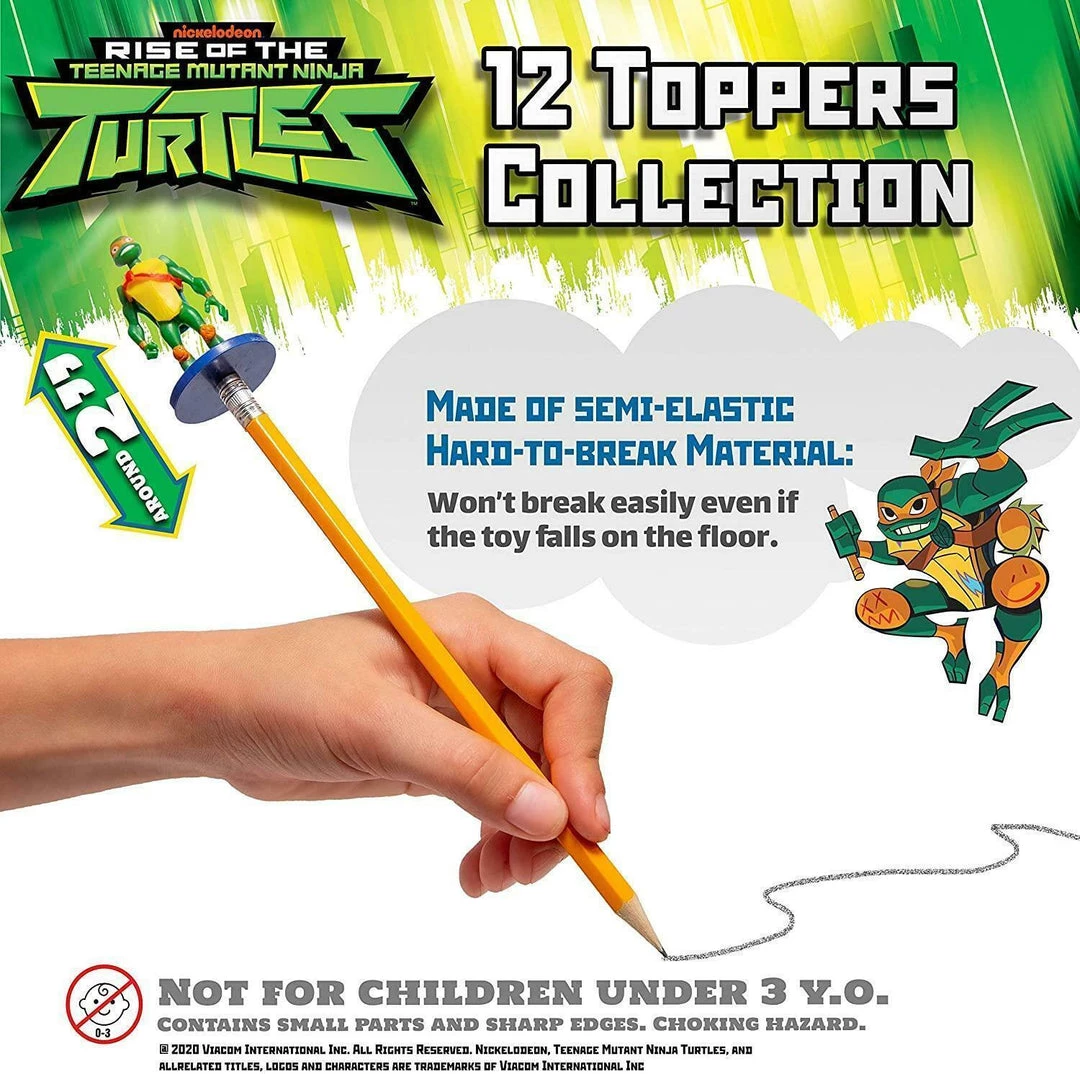 Rise Of Teenage Mutant Ninja Turtles Pencil Toppers 5pk Movie Figure Set PMI International Action Figures 4 Rise Of Teenage Mutant Ninja Turtles Pencil Toppers 5pk Movie Figure Set PMI International Action Figures