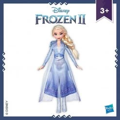 Disney Frozen 2 Elsa Fashion Doll Blonde Braid Ice Princess Blue Dress Hasbro