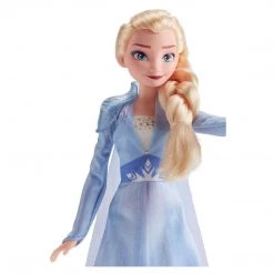 Disney Frozen 2 Elsa Fashion Doll Blonde Braid Ice Princess Blue Dress Hasbro