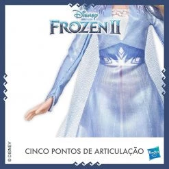 Disney Frozen 2 Elsa Fashion Doll Blonde Braid Ice Princess Blue Dress Hasbro