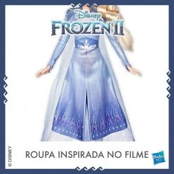 Disney Frozen 2 Elsa Fashion Doll Blonde Braid Ice Princess Blue Dress Hasbro