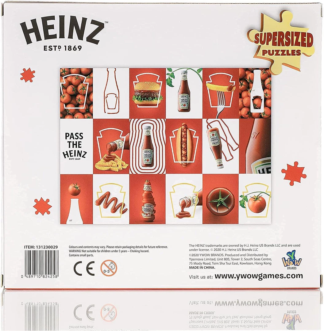 Heinz Ketchup 1000pc Jigsaw Puzzle 20"x27" Supersized Giant YWOW 5 Heinz Ketchup 1000pc Jigsaw Puzzle 20"x27" Supersized Giant YWOW