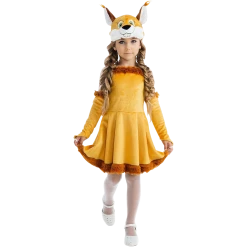 5 O'Reet Fairy Tail Squirrel Nutty Chipmunk Girls Plush Costume Dress-Up Play Kids - Small