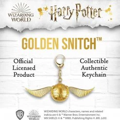 Harry Potter Golden Snitch Keychain Movable Wings For Zipper Pull Gifts Favors PMI International