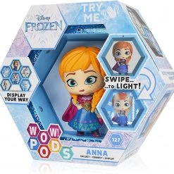 WOW Pods Disney Frozen Anna Princess Swipe To Light Connect Light-Up Figure Collectible Action Figures